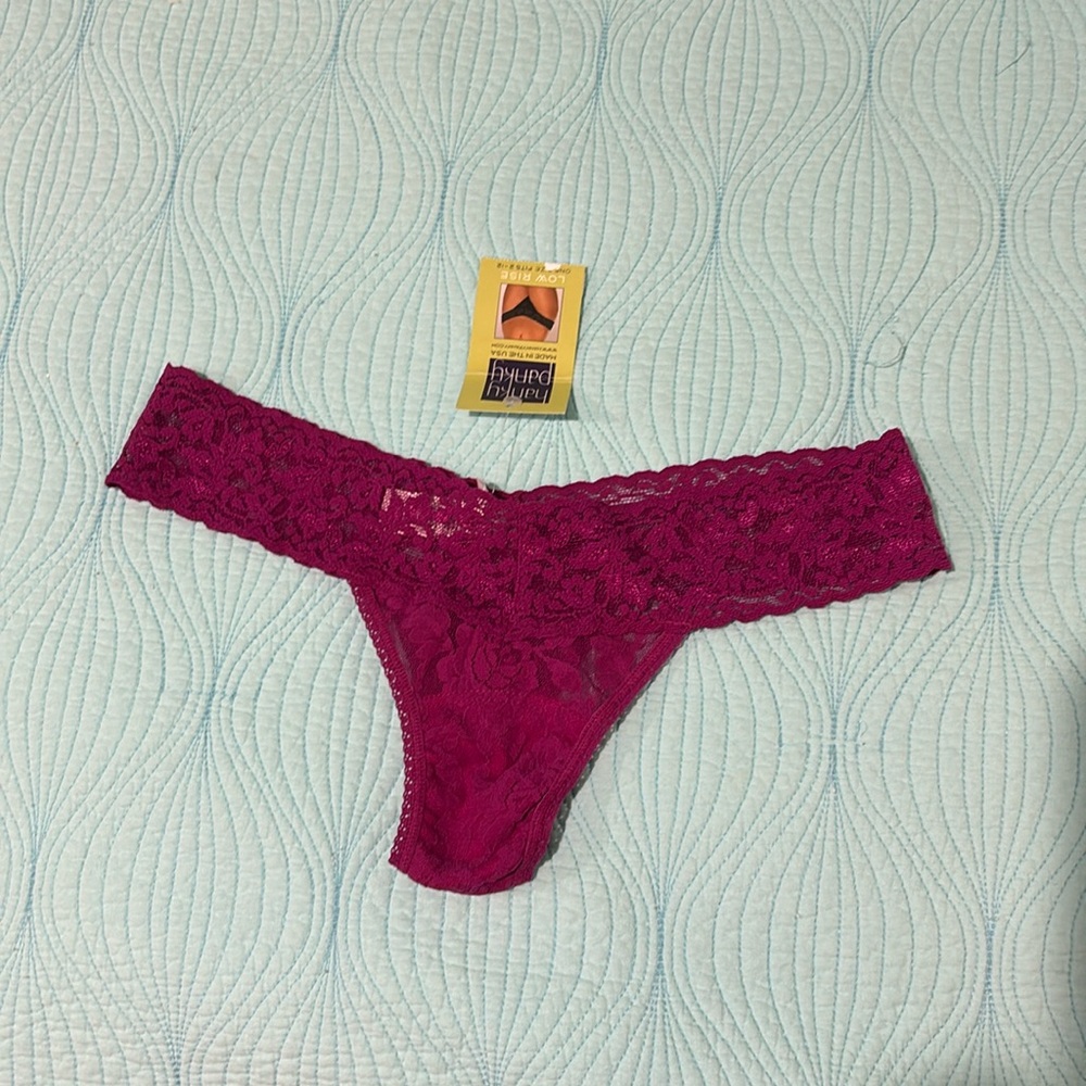 Hanky Panky solid purple low rise thong